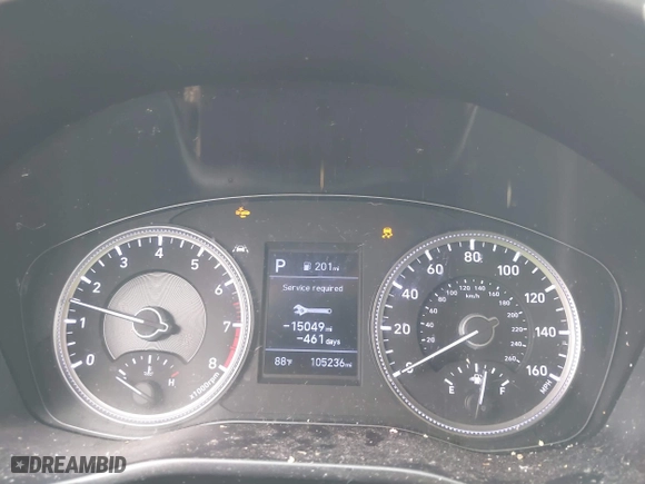 2019 Hyundai Santa Fe SE with VIN 5NMS23AD1KH067456, listed as a IAAI auction lot 41867362 with 105,236 mi miles. Bid and sale history available at carsss.com. Image 7.