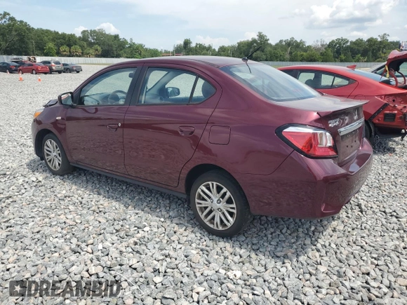 2023 Mitsubishi Mirage ES with VIN ML32FUFJ2PHF04274, listed as a Copart auction lot 58464685 with 23,627 mi miles and Salvage title. Bid and sale history available at DreamBid. Image 2.