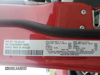 2024 Jeep Compass Limited с VIN 3C4NJDCN9RT138069, выставлен на аукционе Copart как лот 58760815 с пробегом 24 961 миль миль и Чистый • Clean title. История ставок и продаж доступна на DreamBid. Изображение 13.