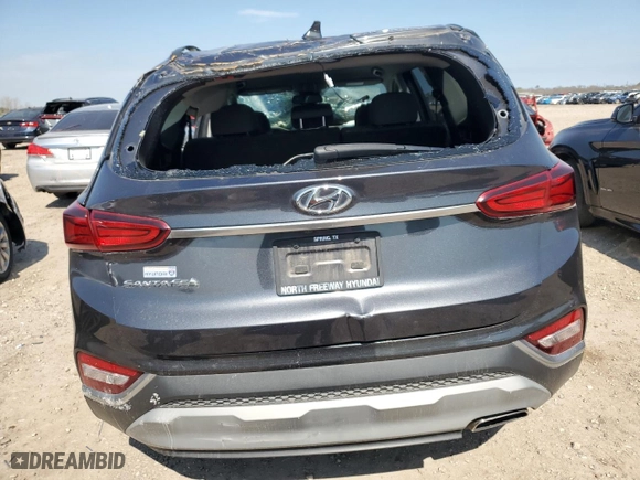 2020 Hyundai Santa Fe SEL with VIN 5NMS33ADXLH197489, listed as a Copart auction lot 47053725 with 0 mi miles and Non Repairable. Bid and sale history available at carsss.com. Image 6.