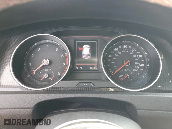 2017 Volkswagen Golf GTI S with VIN 3VW4T7AU4HM073347, listed as a Copart auction lot 67184454 with 76,173 mi miles and Salvage Title. Bid and sale history available at carsss.com. Image 9.