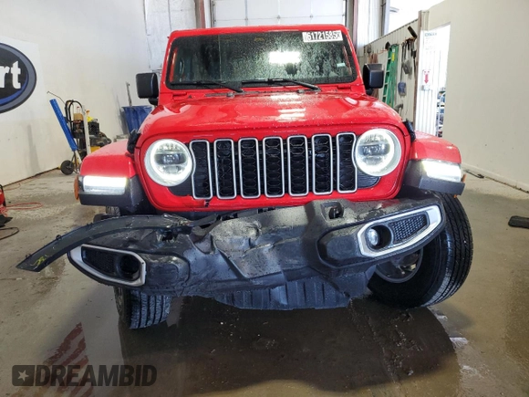 2025 Jeep Wrangler Sahara with VIN 1C4PJXEN0SW589298, listed as a Copart auction lot 61721585 with 105 mi miles and Clean title. Bid and sale history available at DreamBid. Image 5.