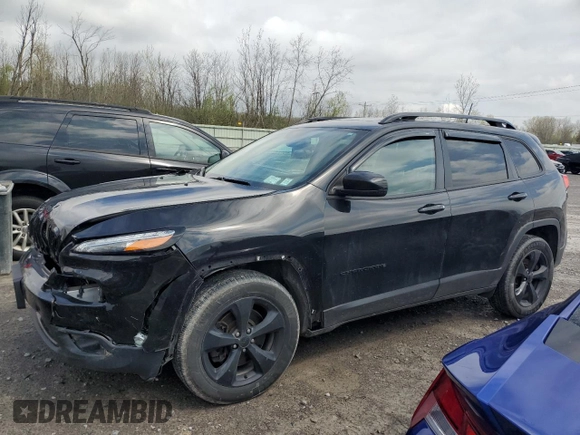 2017 Jeep Cherokee Limited with VIN 1C4PJMDBXHW569154, listed as a Copart auction lot 55126605 with 129,201 mi miles and Salvage Title. Bid and sale history available at DreamBid. Image 1.
