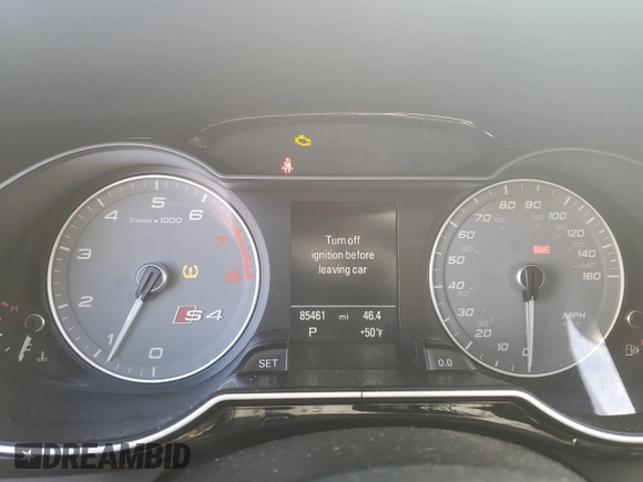 2014 Audi S4 Prestige with VIN WAUKGAFL8EA160802, listed as a Copart auction lot 48979685 with 85,461 mi miles and Salvage Title. Bid and sale history available at carsss.com. Image 9.