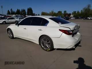 2018 Infiniti Q50 Luxe z VIN JN1EV7AP3JM350781, wystawiony jako Copart lot #53319295 z przebiegiem 53 886 mil mil oraz Szkoda całkowita • Salvage title. Historia ofert i sprzedaży dostępna na DreamBid. Obrazek 2.