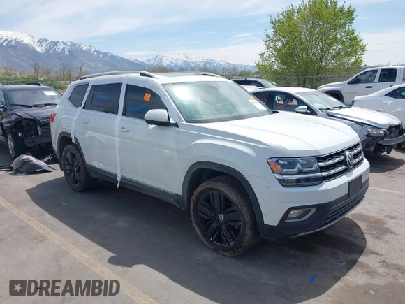 2019 Volkswagen Atlas SEL Premium z VIN 1V2NR2CA2KC530661, wystawiony jako IAAI lot #42033779 z przebiegiem Nie podano mil oraz . Historia ofert i sprzedaży dostępna na DreamBid. Obrazek 1.