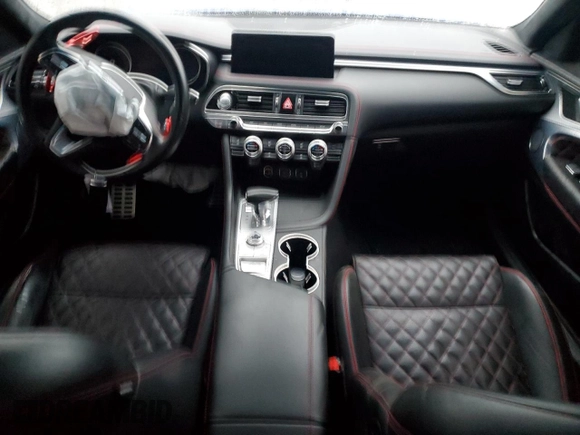 2022 Genesis G70 3.3T with VIN KMTG54TEXNU102485, listed as a Copart auction lot 79568824 with Not Provided miles and Salvage Title. Bid and sale history available at carsss.com. Image 8.