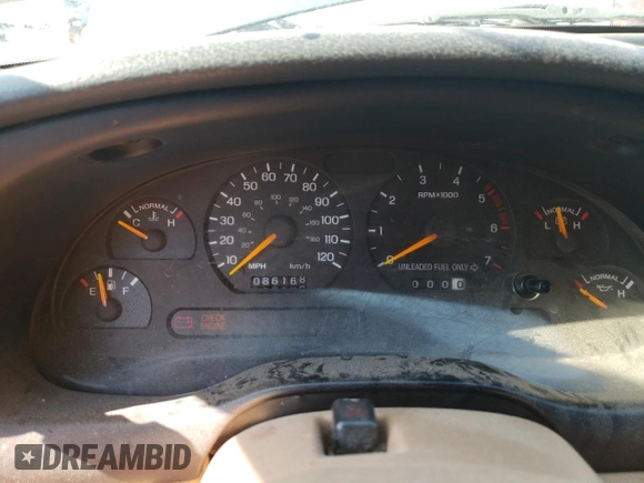 1998 Ford Mustang with VIN 1FAFP444XWF176396, listed as a Copart auction lot 61322984 with 86,168 mi miles and Salvage title. Bid and sale history available at DreamBid. Image 9.