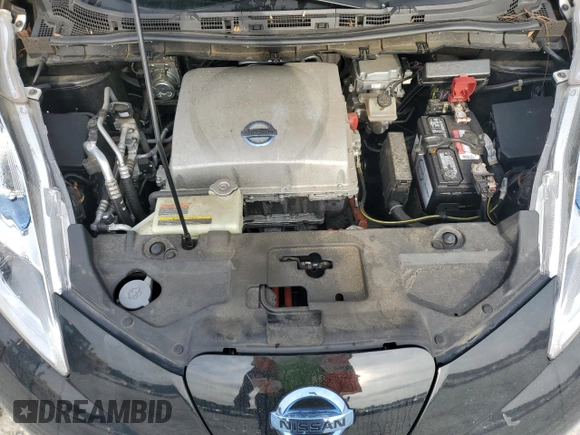 2013 Nissan LEAF SV with VIN 1N4AZ0CP1DC408729, listed as a Copart auction lot 57036265 with 72,881 mi miles and Salvage title. Bid and sale history available at DreamBid. Image 11.