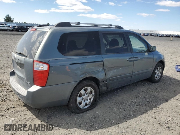 2007 Kia Sedona LX with VIN KNDMB233776175608, listed as a Copart auction lot 69321964 with 198,560 mi miles and Salvage Title. Bid and sale history available at carsss.com. Image 3.