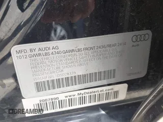 2013 Audi A4 Premium с VIN WAUAFAFL1DN028339, выставлен на аукционе IAAI как лот 41963256 с пробегом 242 697 миль миль и . История ставок и продаж доступна на DreamBid. Изображение 9.