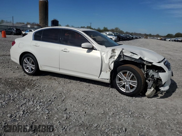 2012 Infiniti G25 x z VIN JN1DV6AR8CM861526, wystawiony jako Copart lot #50484625 z przebiegiem Nie podano mil oraz Szkoda całkowita • Salvage title. Historia ofert i sprzedaży dostępna na DreamBid. Obrazek 4.