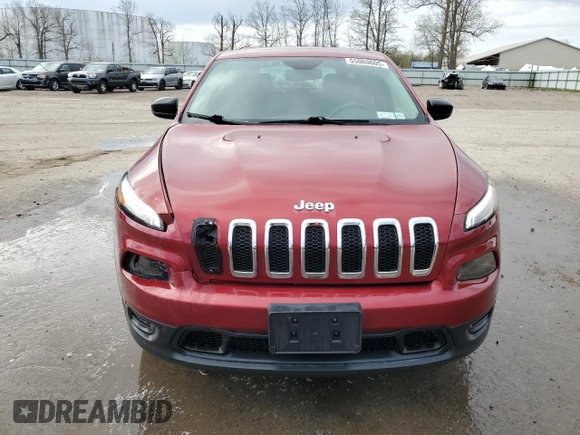 2016 Jeep Cherokee Sport with VIN 1C4PJMABXGW366669, listed as a Copart auction lot 55060605 with 68,978 mi miles and Salvage title. Bid and sale history available at DreamBid. Image 5.