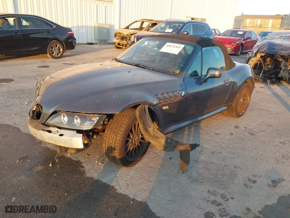 2001 BMW Z3 3.0i with VIN WBACN53491LL47379, listed as a IAAI auction lot 40872263 with 1 mi miles. Bid and sale history available at carsss.com. Image 17.