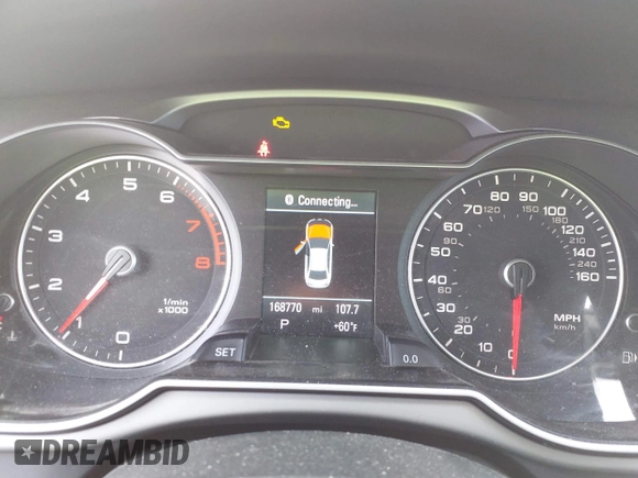 2013 Audi A4 Premium с VIN WAUBFAFL9DN030506, выставлен на аукционе IAAI как лот 41920924 с пробегом 168 770 миль миль и . История ставок и продаж доступна на DreamBid. Изображение 7.