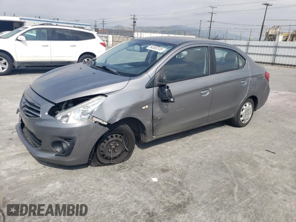 2017 Mitsubishi Mirage ES z VIN ML32F3FJ8HHF10138, wystawiony jako Copart lot #54552515 z przebiegiem 47 796 mil mil oraz Szkody całkowita. Historia ofert i sprzedaży dostępna na DreamBid. Obrazek 1.