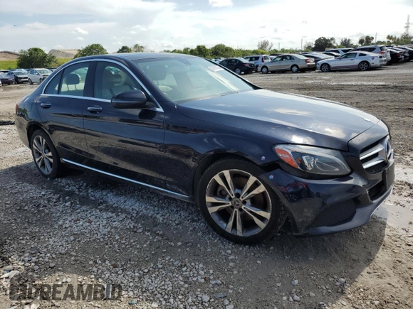 2017 Mercedes-Benz C 300 with VIN 55SWF4KBXHU220949, listed as a Copart auction lot 56018725 with 117,826 mi miles and Clean title. Bid and sale history available at DreamBid. Image 4.