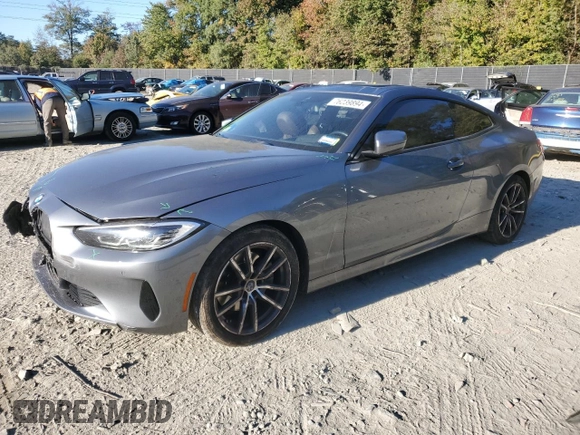 2021 BMW 4 Series 430i xDrive with VIN WBA73AP06MCH04967, listed as a Copart auction lot 76239894 with 53,224 mi miles and Salvage Title. Bid and sale history available at carsss.com. Image 1.