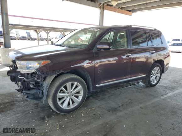 2013 Toyota Highlander Hybrid Limited with VIN JTEDC3EH9D2018432, listed as a Copart auction lot 53140295 with 106,817 mi miles and Salvage Title. Bid and sale history available at carsss.com. Image 1.