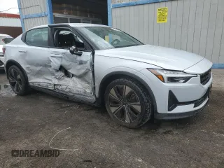 2023 Polestar 2 with VIN YSMEG3KA5PL142916, listed as a Copart auction lot 53727675 with 71,670 mi miles and Salvage Title. Bid and sale history available at DreamBid. Image 4.