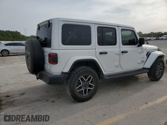 2024 Jeep Wrangler Sahara z VIN 1C4PJXEG8RW264328, wystawiony jako Copart lot #57106615 z przebiegiem 14 890 mil mil oraz Szkoda całkowita • Salvage title. Historia ofert i sprzedaży dostępna na DreamBid. Obrazek 3.