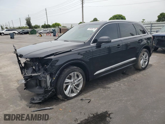 2020 Audi Q7 Premium z VIN WA1AXAF77LD011191, wystawiony jako Copart lot #59486735 z przebiegiem 46 783 mil mil oraz Nie do naprawy • Non repairable. Historia ofert i sprzedaży dostępna na DreamBid. Obrazek 1.