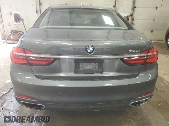2017 BMW 7 Series 740i with VIN WBA7E2C54HG739147, listed as a Copart auction lot 67661374 with 0 mi miles and Clean Title. Bid and sale history available at carsss.com. Image 6.