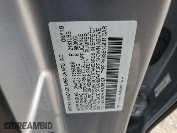 2019 Acura TLX Technology z VIN 19UUB2F42KA006124, wystawiony jako Copart lot #48783615 z przebiegiem 77 989 mil mil oraz Szkoda całkowita • Salvage title. Historia ofert i sprzedaży dostępna na DreamBid. Obrazek 13.