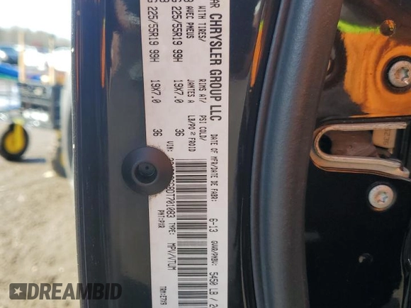 2013 Dodge Journey Crew with VIN 3C4PDCCG8DT701083, listed as a Copart auction lot 48292095 with 129,494 mi miles and Clean title. Bid and sale history available at DreamBid. Image 13.