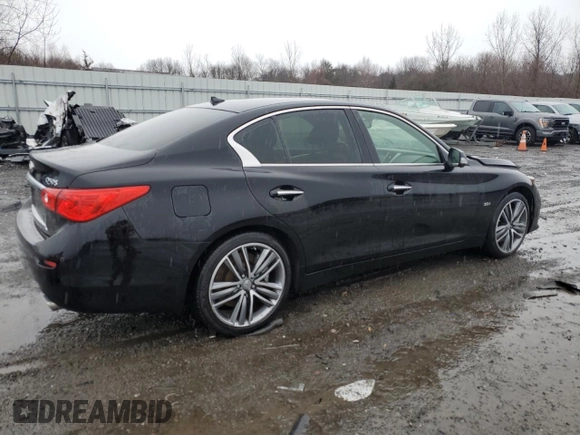 2017 Infiniti Q50 Premium with VIN JN1EV7AR2HM841483, listed as a Copart auction lot 49384005 with 87,181 mi miles and Salvage Title. Bid and sale history available at DreamBid. Image 3.
