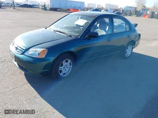 2001 Honda Civic LX with VIN JHMES16581S008277, listed as a IAAI auction lot 41827583 with 1 mi miles. Bid and sale history available at carsss.com. Image 2.