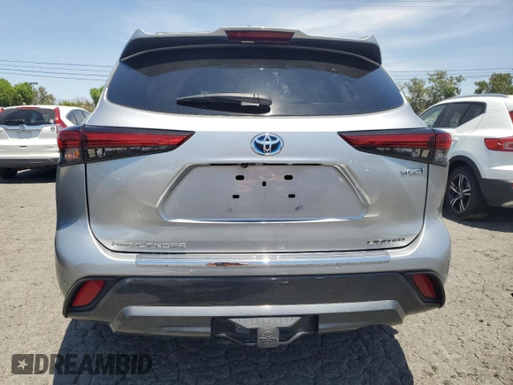 2023 Toyota Highlander Hybrid Limited with VIN 5TDXBRCH4PS575885, listed as a Copart auction lot 64304345 with 15,633 mi miles and Salvage title. Bid and sale history available at DreamBid. Image 6.
