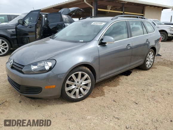 2013 Volkswagen Jetta SportWagen S with VIN 3VWPP7AJXDM696232, listed as a Copart auction lot 48262495 with 129,801 mi miles and Salvage Title. Bid and sale history available at carsss.com. Image 1.