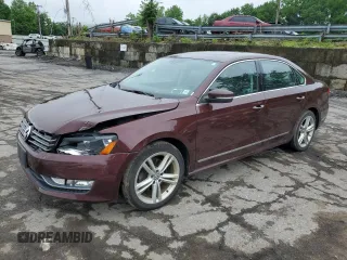 2014 Volkswagen Passat SEL Premium with VIN 1VWCN7A39EC083494, listed as a Copart auction lot 61452375 with 97,922 mi miles and Salvage title. Bid and sale history available at DreamBid. Image 1.
