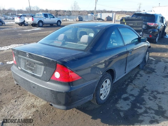 2005 Honda Civic Cpe VP with VIN 1HGEM21165L052284, listed as a IAAI auction lot 41342086 with 186,513 mi miles. Bid and sale history available at carsss.com. Image 4.