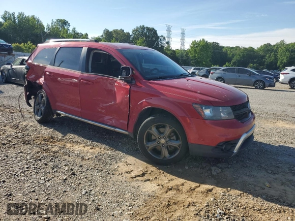 2017 Dodge Journey Crossroad Plus with VIN 3C4PDCGB7HT545025, listed as a Copart auction lot 55973435 with 133,766 mi miles and Salvage title. Bid and sale history available at DreamBid. Image 4.