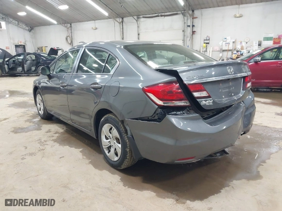 2013 Honda Civic Sdn LX with VIN 19XFB2F51DE200787, listed as a IAAI auction lot 41962907 with 96,849 mi miles. Bid and sale history available at carsss.com. Image 3.