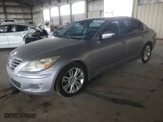 2009 Hyundai Genesis with VIN KMHGC46F19U038086, listed as a Copart auction lot 50217425 with 146,395 mi miles and Salvage Title. Bid and sale history available at carsss.com. Image 1.
