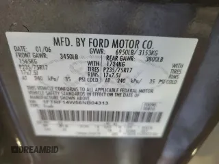 2006 Ford F-150 XL with VIN 1FTRF14W56NB04313, listed as a Copart auction lot 49626725 with 252,035 mi miles and Salvage Title. Bid and sale history available at carsss.com. Image 12.