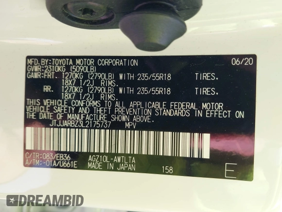 2020 Lexus NX 300 F Sport z VIN JTJJARBZ3L2175737, wystawiony jako IAAI lot #41781630 z przebiegiem 64 089 mil mil oraz . Historia ofert i sprzedaży dostępna na DreamBid. Obrazek 9.