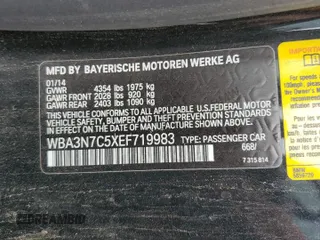 2014 BMW 4 Series 428i with VIN WBA3N7C5XEF719983, listed as a Copart auction lot 53205875 with 173,015 mi miles and Clean Title. Bid and sale history available at carsss.com. Image 12.