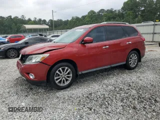 2016 Nissan Pathfinder Platinum with VIN 5N1AR2MN6GC631982, listed as a Copart auction lot 59742075 with 50,744 mi miles and Salvage title. Bid and sale history available at DreamBid. Image 1.