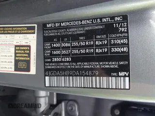 2013 Mercedes-Benz M 350 with VIN 4JGDA5HB9DA154879, listed as a IAAI auction lot 42646238 with 123,344 mi miles and . Bid and sale history available at DreamBid. Image 9.