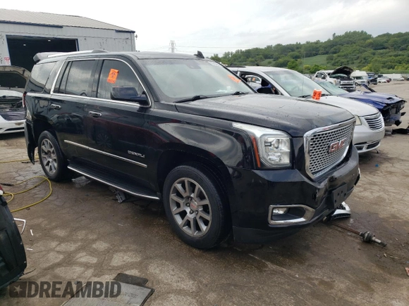 2016 GMC Yukon Denali with VIN 1GKS2CKJ9GR367824, listed as a Copart auction lot 63682964 with 0 mi miles and Salvage Title. Bid and sale history available at carsss.com. Image 4.