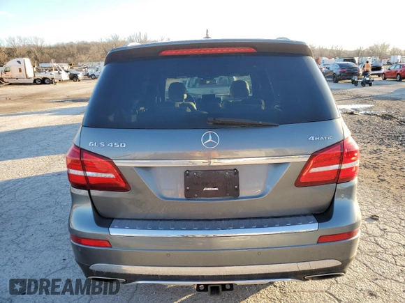 2018 Mercedes-Benz GLS 450 with VIN 4JGDF6EE7JB182613, listed as a Copart auction lot 40455274 with 86,606 mi miles and . Bid and sale history available at DreamBid. Image 6.