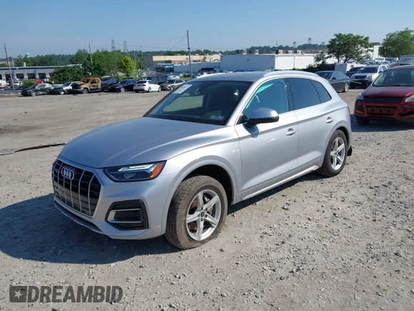 2021 Audi Q5 Premium with VIN WA1AAAFY7M2133167, listed as a IAAI auction lot 42658671 with 62,020 mi miles and . Bid and sale history available at DreamBid. Image 18.