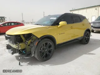 2022 Chevrolet Blazer RS with VIN 3GNKBERS9NS202427, listed as a Copart auction lot 49227585 with 50,021 mi miles and Salvage Title. Bid and sale history available at carsss.com. Image 1.