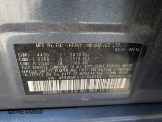 2013 Subaru Legacy Limited z VIN 4S3BMBK63D3046355, wystawiony jako Copart lot #46071075 z przebiegiem 169 744 mil mil oraz Szkoda całkowita • Salvage title. Historia ofert i sprzedaży dostępna na DreamBid. Obrazek 14.