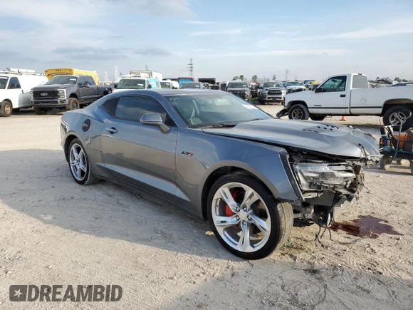 2022 Chevrolet Camaro LT1 with VIN 1G1FE1R77N0127510, listed as a Copart auction lot 45901225 with 15,169 mi miles and Salvage Title. Bid and sale history available at carsss.com. Image 4.