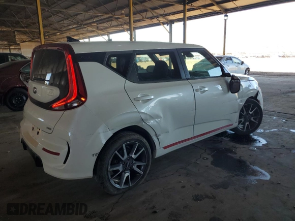2021 Kia Soul Turbo with VIN KNDJ53AF0M7742468, listed as a Copart auction lot 76140414 with 49,340 mi miles and Salvage Title. Bid and sale history available at DreamBid. Image 3.